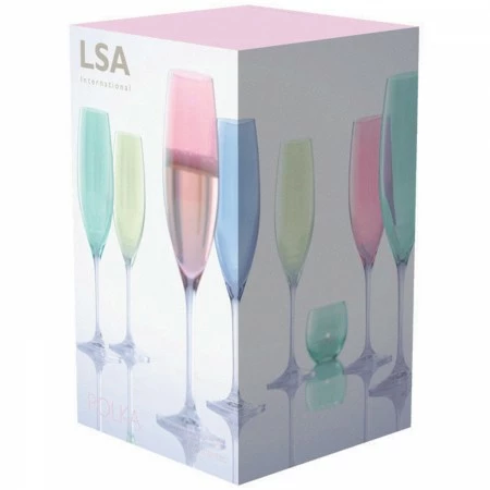 LSA International Polka Champagne Flute (Set 4) 4 LSA International Polka Champagne Flute (Set 4)