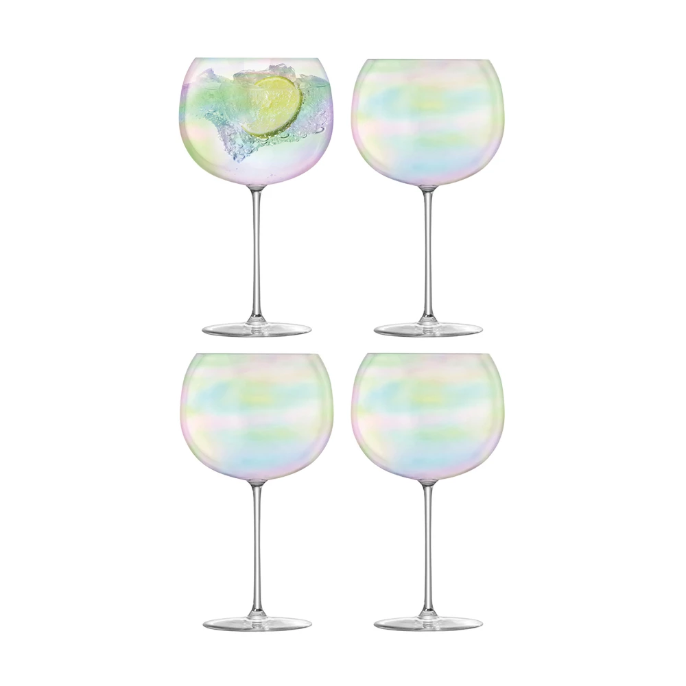 LSA International Bubble Balloon Glass 680 Ml Pearl X 4 Pcs 6 LSA International Bubble Balloon Glass 680 Ml Pearl X 4 Pcs