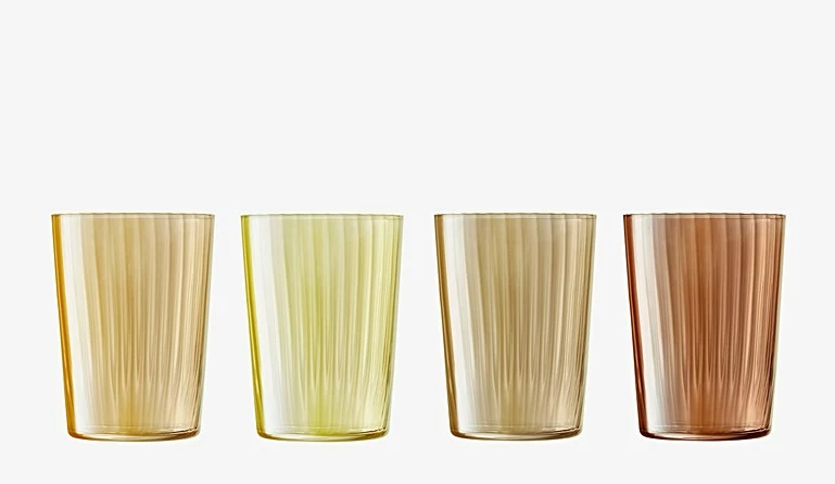 LSA International 560ml Gems Ripple Glass Amber - Set of 4 3 LSA International 560ml Gems Ripple Glass Amber - Set of 4