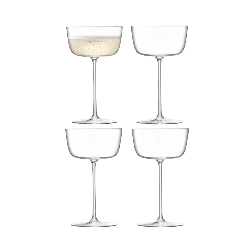 LSA International Borough Cocktail Saucer 240 ml Clear X 4 Pcs 7 LSA International Borough Cocktail Saucer 240 ml Clear X 4 Pcs