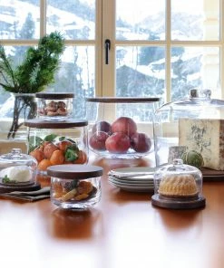 LSA International City Handmade Glass Bowl with Walnut Lid 22 cm 7 LSA International City Handmade Glass Bowl with Walnut Lid 22 cm