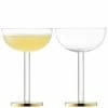 LSA International Set of 2 Luca Champagne Coupe Glasses with Gold Trim 1 LSA International Set of 2 Luca Champagne Coupe Glasses with Gold Trim