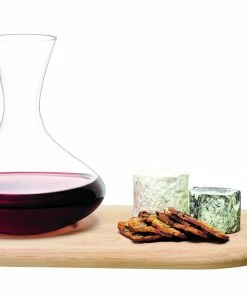 LSA International Wine Collection Carafe 1.4L & Oak Cheese Board Set