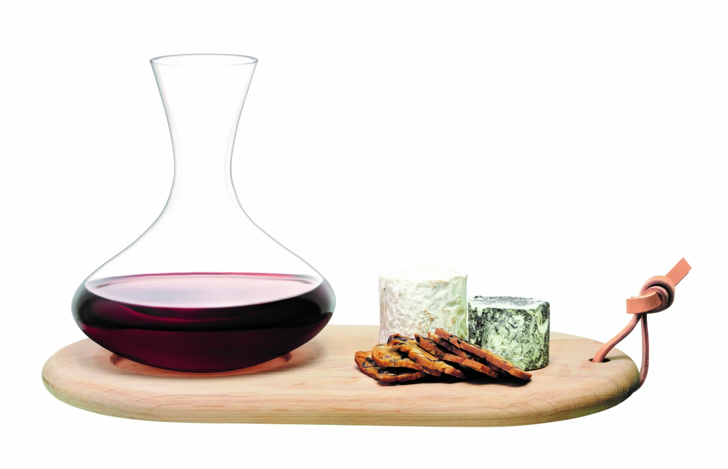 LSA International Wine Collection Carafe 1.4L & Oak Cheese Board Set 4 LSA International Wine Collection Carafe 1.4L & Oak Cheese Board Set