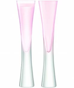 LSA International Set of 2 Moya Blush Flute Champagne Glasses