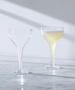 LSA International Set of 2 Epoque Cocktail Saucer Glasses