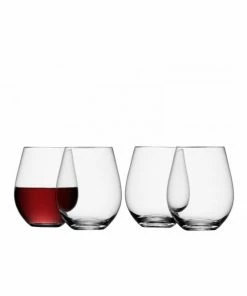 LSA International Set of 4 Stemless Red Wine Glasses