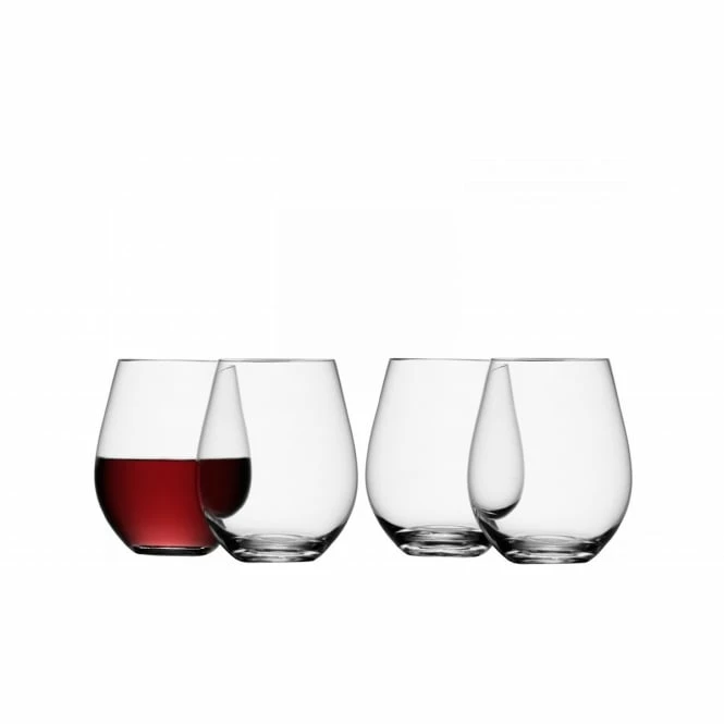 LSA International Set of 4 Stemless Red Wine Glasses 3 LSA International Set of 4 Stemless Red Wine Glasses