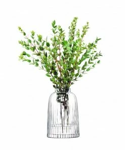LSA International 20cm Clear Pleat Vase