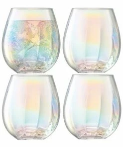 LSA International Set of 4 Pearl Mother of Pearl Tumblers 425ml