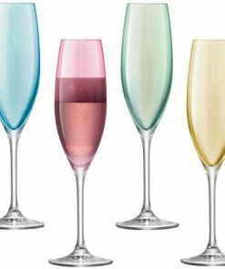 LSA International Polka Champagne Flute (Set 4)