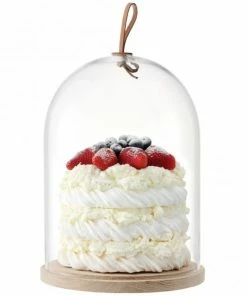 LSA International Ivalo Cake/Cheese/Pastries Dome on Ash Base - 22cm