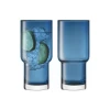 LSA International Sapphire Glass Utility Highball Glasses (Pair)