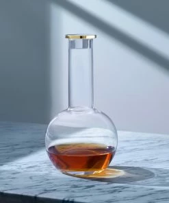 LSA International Luca Handmade Glass 1.5L Decanter with Gold Painted Stopper 7 LSA International Luca Handmade Glass 1.5L Decanter with Gold Painted Stopper