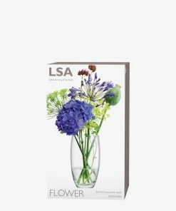 LSA International 20cm Clear Flower Barrel Bouquet Vase 7 LSA International 20cm Clear Flower Barrel Bouquet Vase