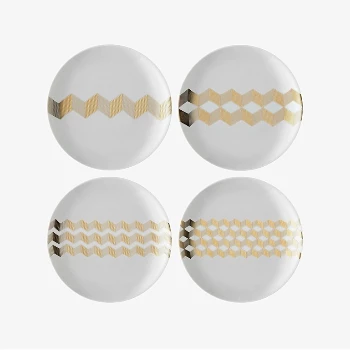 LSA International Chevron Teaplates - Set of 4 3 LSA International Chevron Teaplates - Set of 4