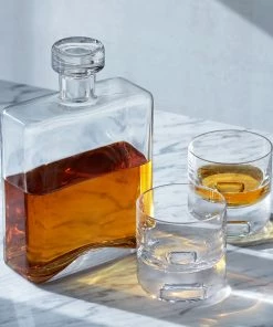 LSA International Cask Whisky Set Clear 1 Decanter Complete with 2 Glasses 15 LSA International Cask Whisky Set Clear 1 Decanter Complete with 2 Glasses