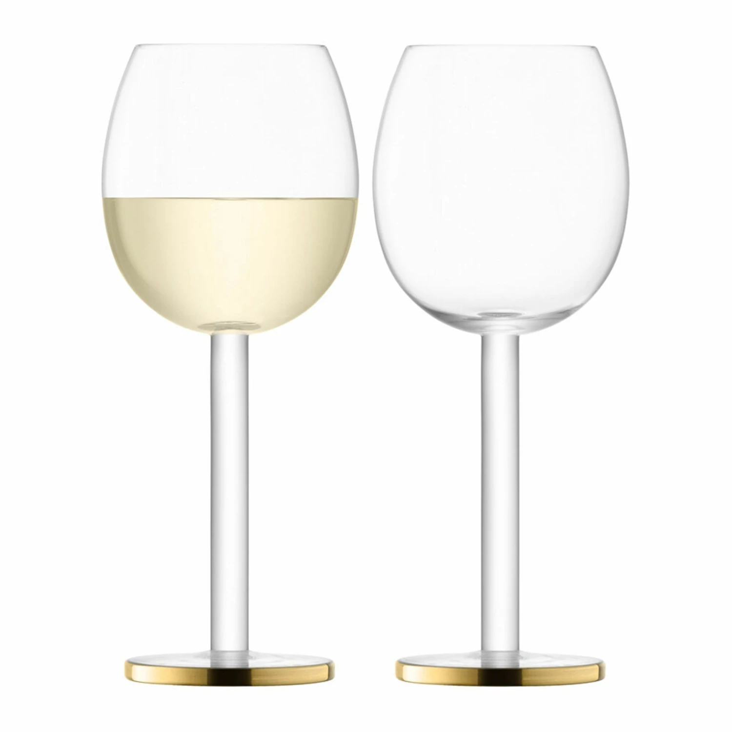 LSA International Set of 2 Luca Wine Glasses with Gold Trim 3 LSA International Set of 2 Luca Wine Glasses with Gold Trim